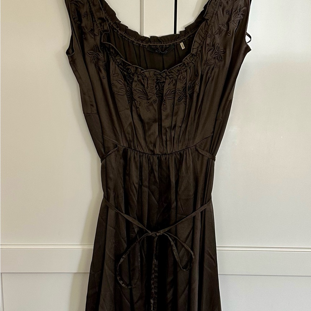Elie Tahari Brown Sleeveless Dress